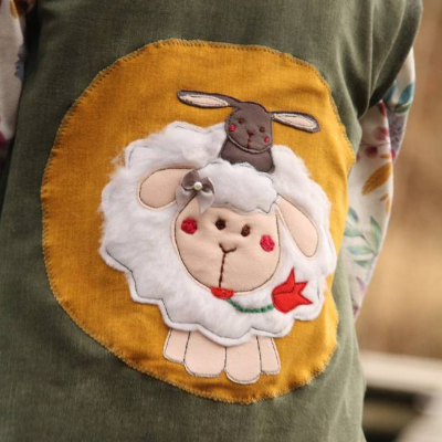 Applikationsvorlage Flauschbande Schaf und Hase | PDF-Datei