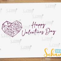 Valentinstag Karte SVG DXF eps png jpg pdf Plotterdatei Liebe Herz geometrisch abstrakt liebe herz digistamp digitalpape Bild 1