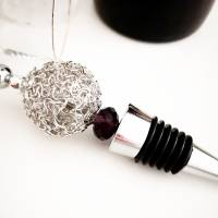 Flaschenverschluss , Zierkorken  passend für alle Wein und Sektflaschen, Metall und Glas Bild 4
