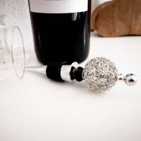 Flaschenverschluss , Zierkorken  passend für alle Wein und Sektflaschen, Metall und Glas Bild 8