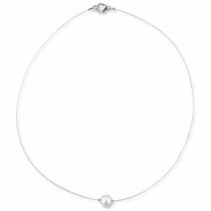 Filigrane Perlenkette, 925 Silber, Schmucketui, Halskette mit Perle, Braut Kette, Perlen Collier, Geschenk Bild 1