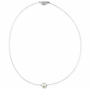 Filigrane Perlenkette, 925 Silber, Schmucketui, Halskette mit Perle, Braut Kette, Perlen Collier, Geschenk Bild 2