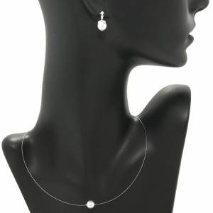 Filigrane Perlenkette, 925 Silber, Schmucketui, Halskette mit Perle, Braut Kette, Perlen Collier, Geschenk Bild 3
