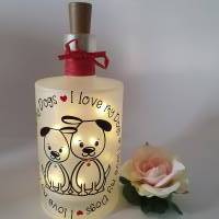 LED Flasche "I love my Dogs" Bild 3