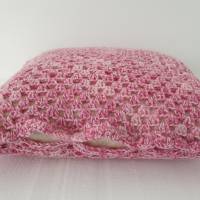 Kissen in rosa, Granny Square, 40X40cm Bild 3