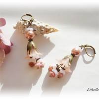 1 Paar Ohrhänger mit Blütenkelch - Ohrring,boho,Vintage-Stil,Geschenk,Hochzeit,rosa,rosegold,bronzefarben Bild 4