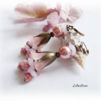 1 Paar Ohrhänger mit Blütenkelch - Ohrring,boho,Vintage-Stil,Geschenk,Hochzeit,rosa,rosegold,bronzefarben Bild 5