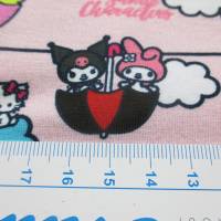 BIO - Jersey Baumwoll Jersey Hello Kitty rosa Organic Cotton(1m/10,-€) Bild 3