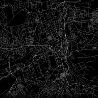 Stadtplan ZWICKAU - Just a Black Map I Digitaldruck Stadtkarte citymap City Poster Kunstdruck Stadt Karte Bild 2