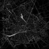 Stadtplan PADERBORN - Just a Black Map I Digitaldruck Stadtkarte citymap City Poster Kunstdruck Stadt Karte Bild 2