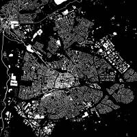 Stadtplan PADERBORN - Just a Black Map I Digitaldruck Stadtkarte citymap City Poster Kunstdruck Stadt Karte Bild 3