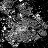Stadtplan PADERBORN - Just a Black Map I Digitaldruck Stadtkarte citymap City Poster Kunstdruck Stadt Karte Bild 4