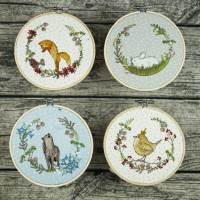 Stickdatei Kaninchen im Mooskranz Bild 7