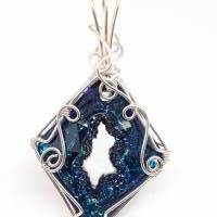 Schmuckanhänger Swarovski Growing Crystal blau Bild 1