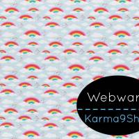 0,5m Webware Kim Regenbogen hellblau Bild 1