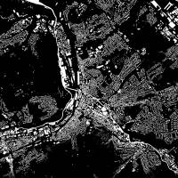Stadtplan HAGEN - Just a Black Map I Digitaldruck Stadtkarte citymap City Poster Kunstdruck Stadt Karte Bild 3