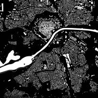 Stadtplan INGOLSTADT - Just a Black Map I Digitaldruck Stadtkarte citymap City Poster Kunstdruck Stadt Karte Bild 3
