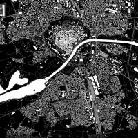 Stadtplan INGOLSTADT - Just a Black Map I Digitaldruck Stadtkarte citymap City Poster Kunstdruck Stadt Karte Bild 4