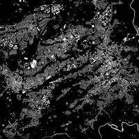 Stadtplan SOLINGEN - Just a Black Map I Digitaldruck Stadtkarte citymap City Poster Kunstdruck Stadt Karte Bild 3