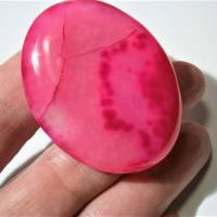 Ring pink rosa mit 52 x 42 Millimeter großem Achat Stein oval handmade Geschenk Muttertag statementschmuck Bild 2