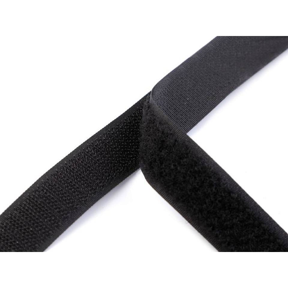 Klettverschluss Klettband  selbstklebend Haken u. Schlaufen 25 mm schwarz (1m/3,00 €) Bild 1