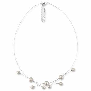 Halskette Silber mit Perlen, 925 Silber, Perlen Kette Hochzeit, Schmucketui, Brautschmuck, Perlenkette mit Anhänger Bild 2