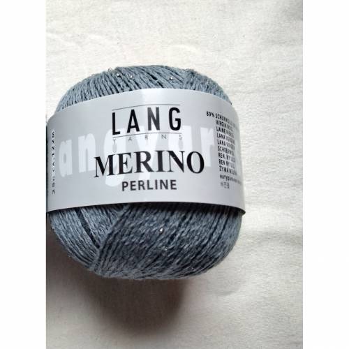 25g Lang Yarns Merino Perline, Fb. 23, grau, Lacegarn