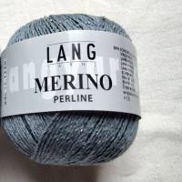 25g Lang Yarns Merino Perline, Fb. 23, grau, Lacegarn Bild 1