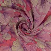 Viskose Viskosestoff leichter Sommerstoff  Blumen rosa Töne (1m/10,-€) Bild 2