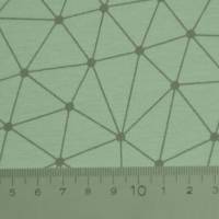 Jersey mit Gitter Netz Linien 50 x 150 cm Nähen Stoff zartgrün Bild 2