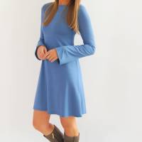 Kleid AVA Bohemian Style mittleres Hellblau Bild 4