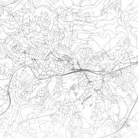Stadtplan REMSCHEID - Just a Map I Digitaldruck Stadtkarte citymap City Poster Kunstdruck Stadt Karte Bild 2