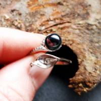Ring, 925 Silber, Fingerring,mit Zuchtperle, größenverstellbar Bild 6
