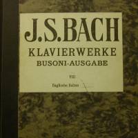J.S.Bach Klavierwerke Busoni- Ausgabe VIII Englische Suiten Bild 1