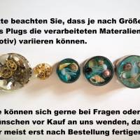 Plug, Hirsch, Waldleben, Harz und Edelstahl, silber oder schwarz, handmade Bild 10