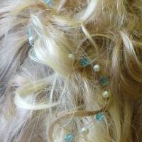 Haarband passend zur Kette Luftig,  Haarschmuck in Deiner Wunschlänge, Haarranke luftiges Perlenarrangement Bild 7