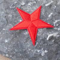 Stern rot  7 cm  gestickt Patch  Applikation zum aufbügeln Bild 1