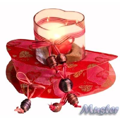 Bastel-Set Teelichthalter selbstklebend Herz Bild 1