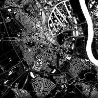 Stadtplan NEUSS - Just a Black Map I Digitaldruck Stadtkarte citymap City Poster Kunstdruck Stadt Karte Bild 4