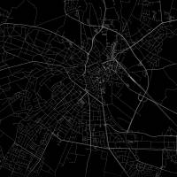 Stadtplan KLEVE - Just a Black Map I Digitaldruck Stadtkarte citymap City Poster Kunstdruck Stadt Karte Bild 2