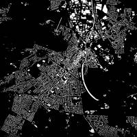 Stadtplan KLEVE - Just a Black Map I Digitaldruck Stadtkarte citymap City Poster Kunstdruck Stadt Karte Bild 3