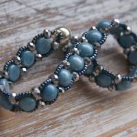 Perlenarmband  "Blau-grau" Bild 1