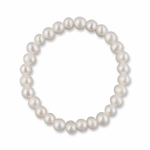 Süßwasser Perlenarmband, Armband echte Perlen, Elastisches Armband Gummizug, Stretcharmband Perlen, Braut Schmuck Bild 1