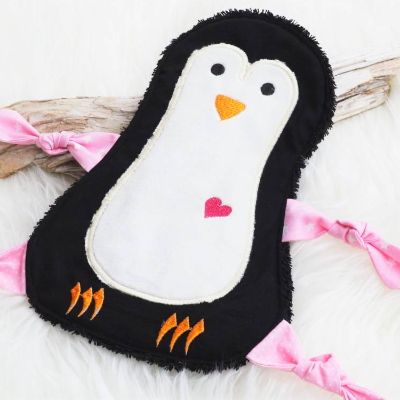 ITH Stickdatei Pinguin Schmusetuch 15x24cm