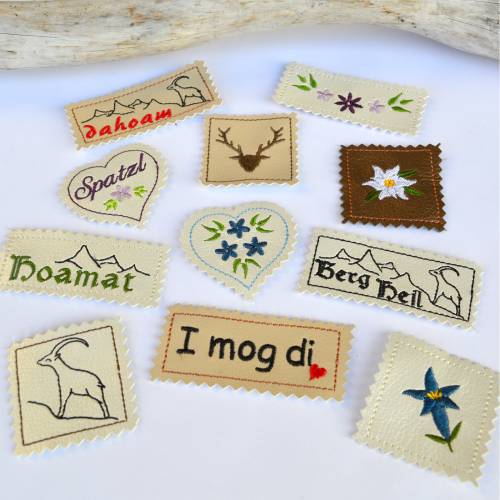 Stickdatei Label Landhaus 11 Motive