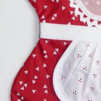 Wäscheklammer-Beutel, rot mit Spitze, Klammerbeutel, Klammerkleidchen, Aufbewahrung Wäscheklammern, Klammersack rot, Bild 4