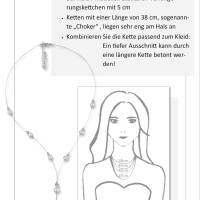 Halskette Süßwasserperlen, 925 Silber, Swarovski Steine, Süßwasserperlenkette, Braut Kette, Zuchtperlenkette Hochzeit Bild 9
