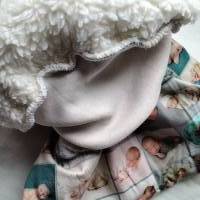 Baby Pucksack mit breitem Bündchen, Jersey mit flauschig warmem Futterstoff,  3 - 6 Monate Bild 4