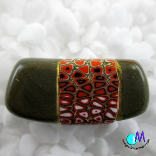 Wechsel-schmuck Magnet Zwischenstück Retro faux fossil Wood für Ketten ART 4515