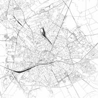 Stadtplan PADERBORN - Just a Map I Digitaldruck Stadtkarte citymap City Poster Kunstdruck Stadt Karte Bild 2